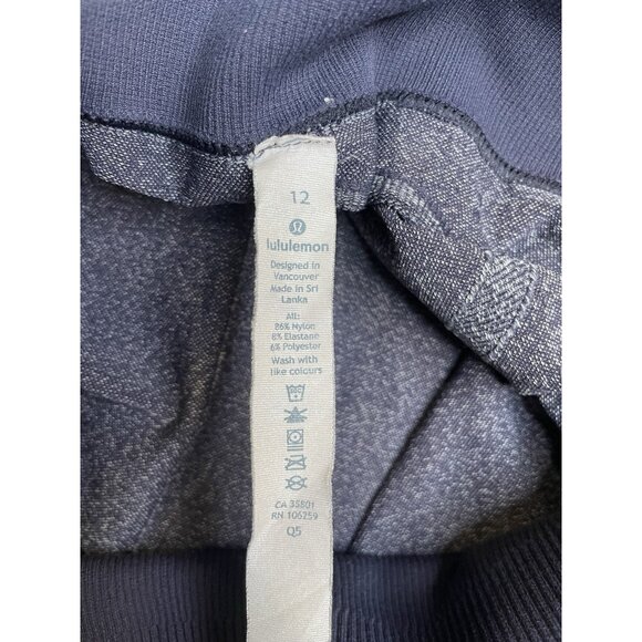 NEW Lululemon Free to Flow 7/8 Tight Leggings Fleck Midnight Navy White 12 - Picture 3 of 9
